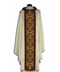 Ornat haftowany żakardowy, adamaszek - ornament (5)