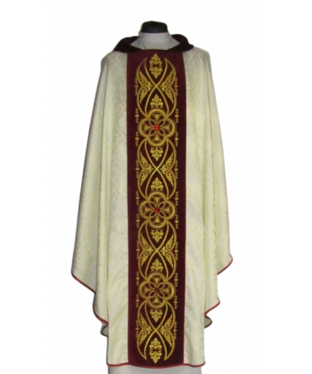 Ornat haftowany żakardowy, adamaszek - ornament (5)