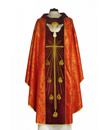 Ornat haftowany Duch Święty - aksamit (6)