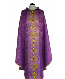 Ornat kolory liturgiczne -  pięknym pasem haftowanym + kamienie (2)