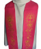 Stuła różowa IHS + ornament - widok 2