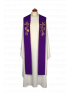 Stuła haftowana do koncelebry - kolory liturgiczne (7)