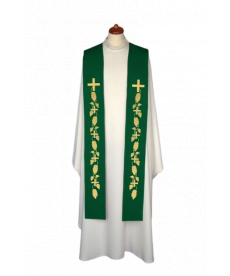 Stuła haftowana - kolory liturgiczne, bogaty haft