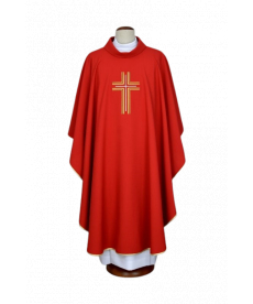 Ornat haftowany czerwony - krzyż (15)