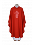 Ornat czerwony haftowany - tkanina len (14)