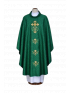 Ornat zielony haftowany, tkanina adamaszek - Krzyż (22)