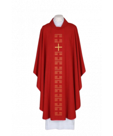 Ornat czerwony haftowany - Krzyż (24)