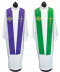 Stuła kapłańska dwustronna fioletowo-zielona IHS