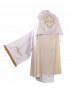 Welon liturgiczny na ramiona ecru/ złoty (45)