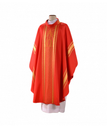 Ornat haftowany czerwony, złota lamówka (44)