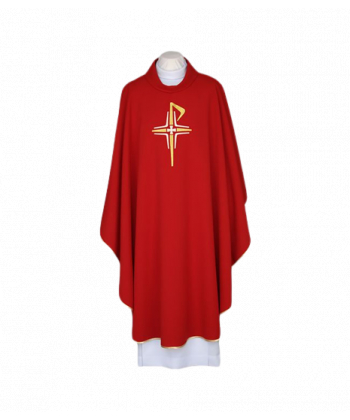 Ornat czerwony, pas haftowany - Krzyże (106)