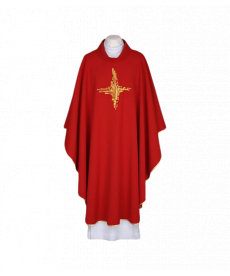 Ornat czerwony, pas haftowany - Krzyż (114)