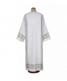 Alba kapłańska z białą, bawełnianą wstawką IHS (20)