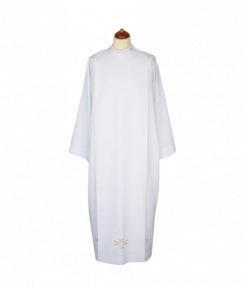 Alba kapłańska biała z dekoracyjnym haftem (33)
