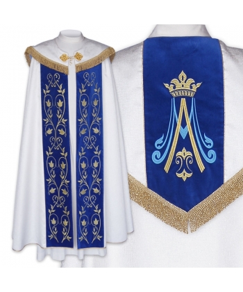 Kapa liturgiczna Maryjna - haftowana