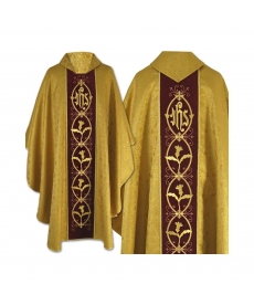 Ornat gotycki złoty haftowany - tkanina brokatowa (44)