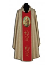 Ornat haftowany Jan Chrzciciel - ikona malowana