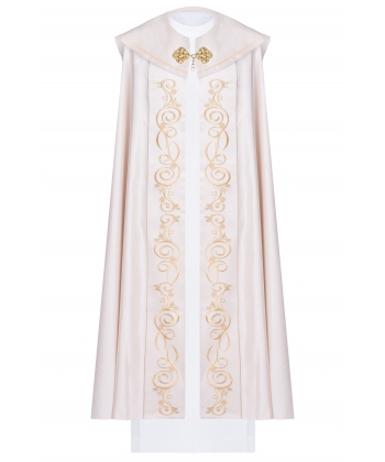Kapa liturgiczna haftowana IHS - ecru (45)