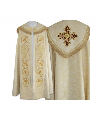 Kapa haftowana wzór gotycki - tkanina brokat (52)