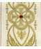 Ornat z rozetą kolor biały - pas aksamit (6)