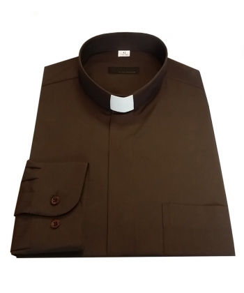 Koszula kapłańska - brąz