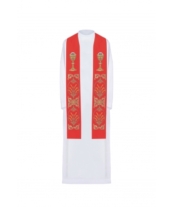 Stuła haftowana - kolory liturgiczne (42)