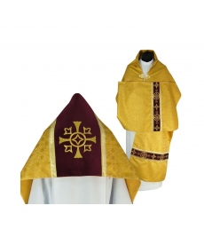 Welon liturgiczny aksamit - złoty krzyż (32)