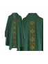 Ornat semi gotycki zielony - tkanina żakard (71)
