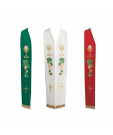 Stuła kapłańska eucharystyczna - 3 kolory
