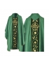 Ornat gotycki zielony haftowany - pas aksamit (42)