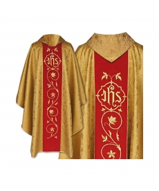 Ornat gotycki złoty haftowany - tkanina brokatowa (43)