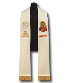 Stuła kapłańska MB Częstochowska z Orłem Białym (214)
