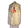 Ornat rzymski ecru/biały Serce Pana Jezusa (60)