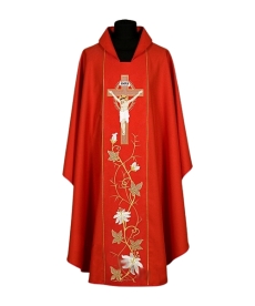 Ornat haftowany Jezus Ukrzyżowany