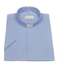Koszula kapłańska niebieska