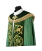 Kapa zielona haftowana IHS - aksamitne pasy (81)