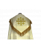Kapa haftowana - Krzyż Jerozolimski ecru - rozeta (3)