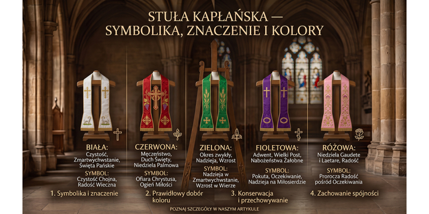 Stuła kapłańska — symbolika, znaczenie i kolory