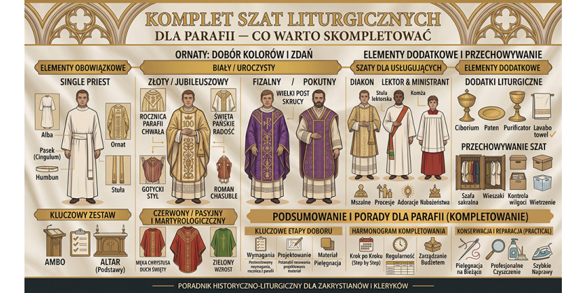 Komplet szat liturgicznych dla parafii — co warto skompletować
