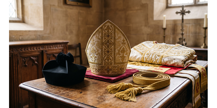Biret, mitra, cingulum — dodatki do szat liturgicznych