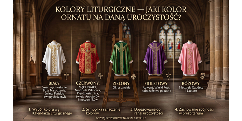 Kolory liturgiczne — jaki kolor ornatu na daną uroczystość?
