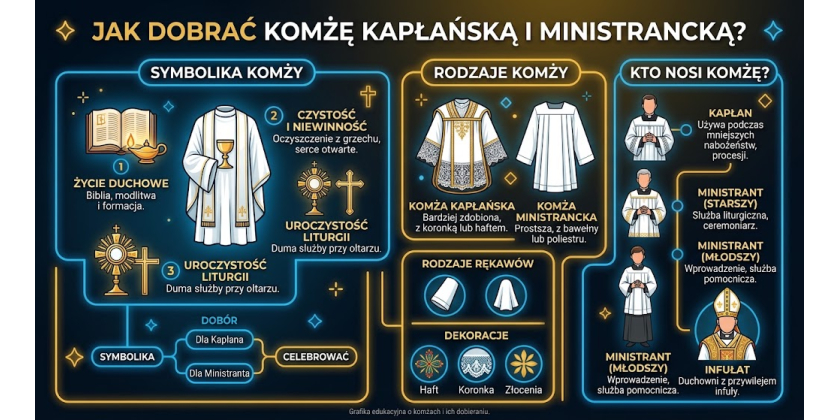 Jak dobrać komżę kapłańską i ministrancką?