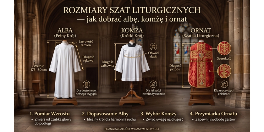 Rozmiary szat liturgicznych — jak dobrać albę, komżę i ornat